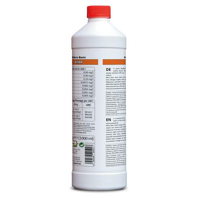 Aqua Rebell - Mikro Basic - Eisen - 1.000 ml - back view