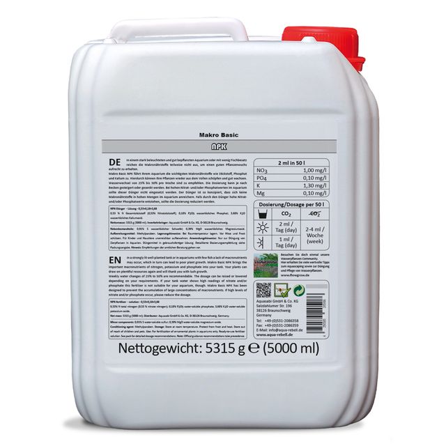 Aqua Rebell - Makro Basic - NPK - 5.000 ml - back view