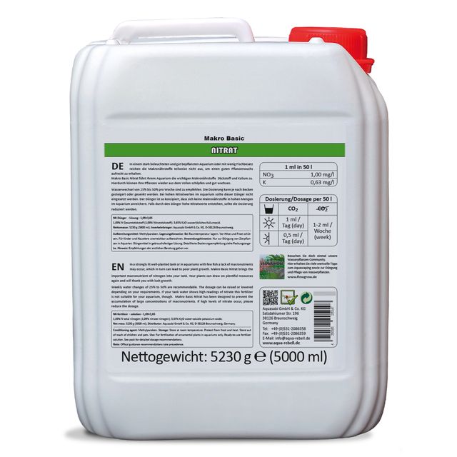 Aqua Rebell - Makro Basic - Nitrat - 5.000 ml - back view