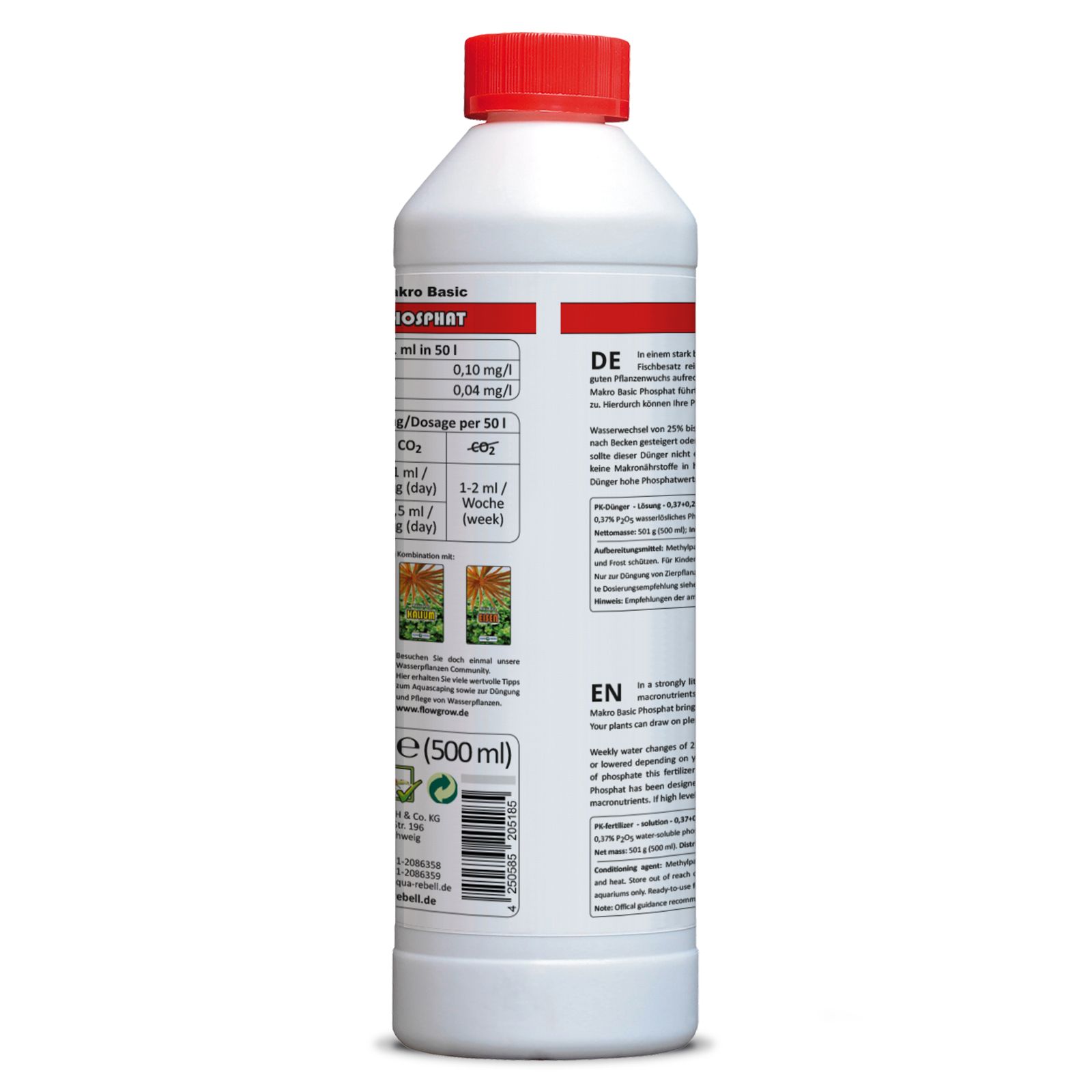 Aqua Rebell - Makro Basic - Phosphat - 500 ml - back view