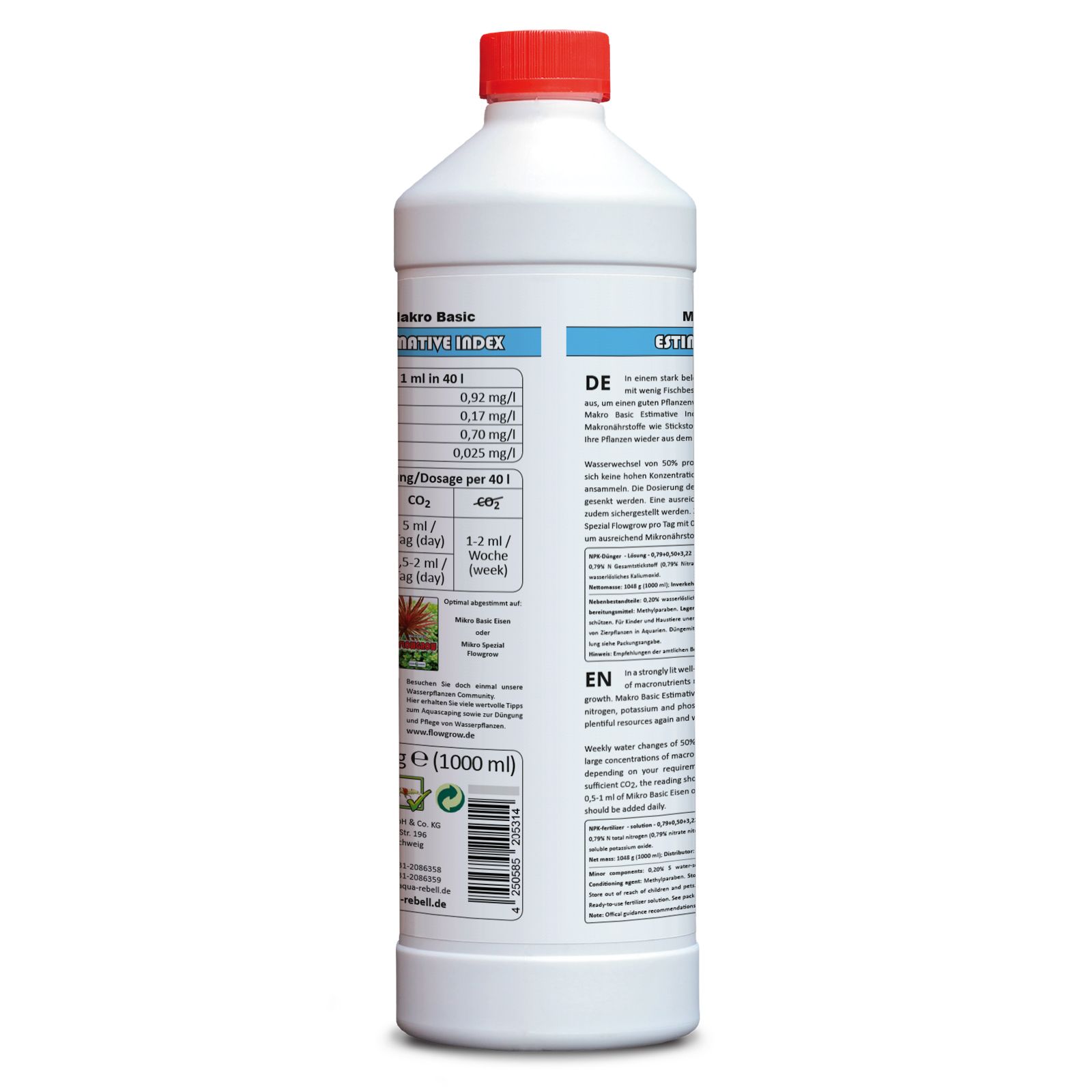 Aqua Rebell - Makro Basic - Estimative Index - 1.000 ml - back view