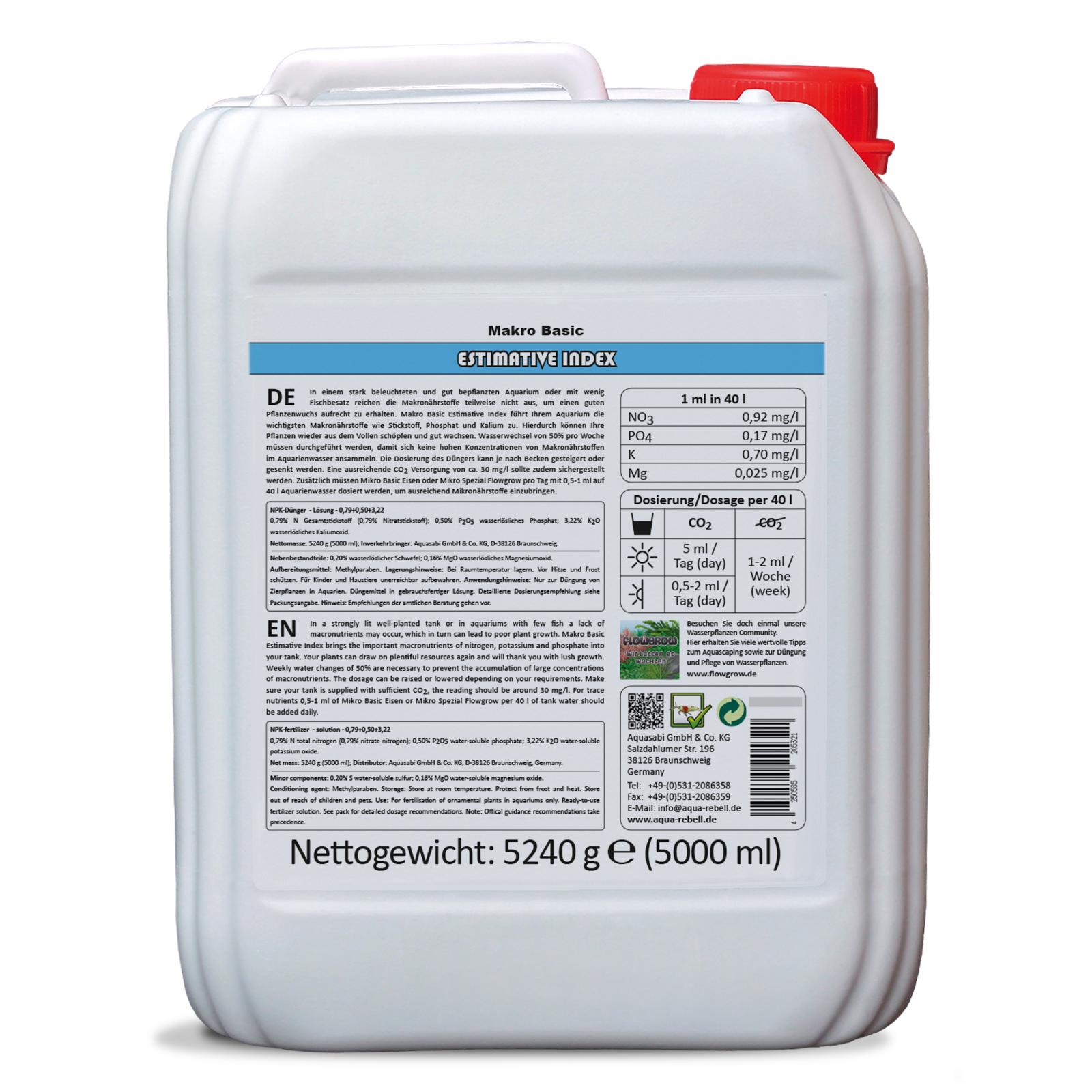 Aqua Rebell - Makro Basic - Estimative Index - 5.000 ml - back view