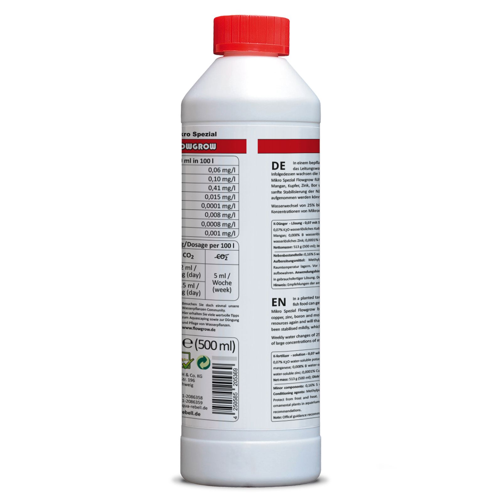 Aqua Rebell - Mikro Spezial - Flowgrow - 500 ml - back view