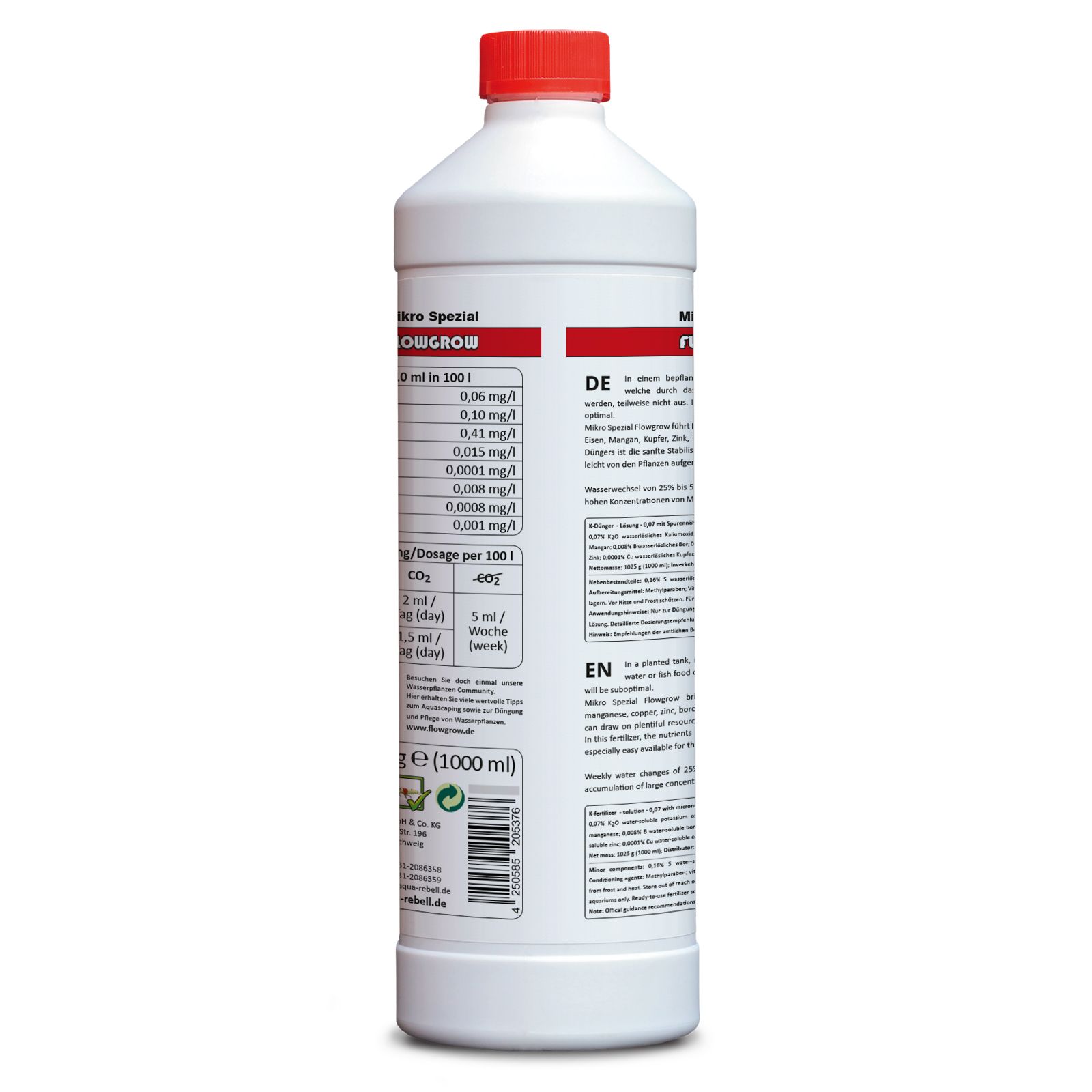 Aqua Rebell - Mikro Spezial - Flowgrow - 1.000 ml - back view