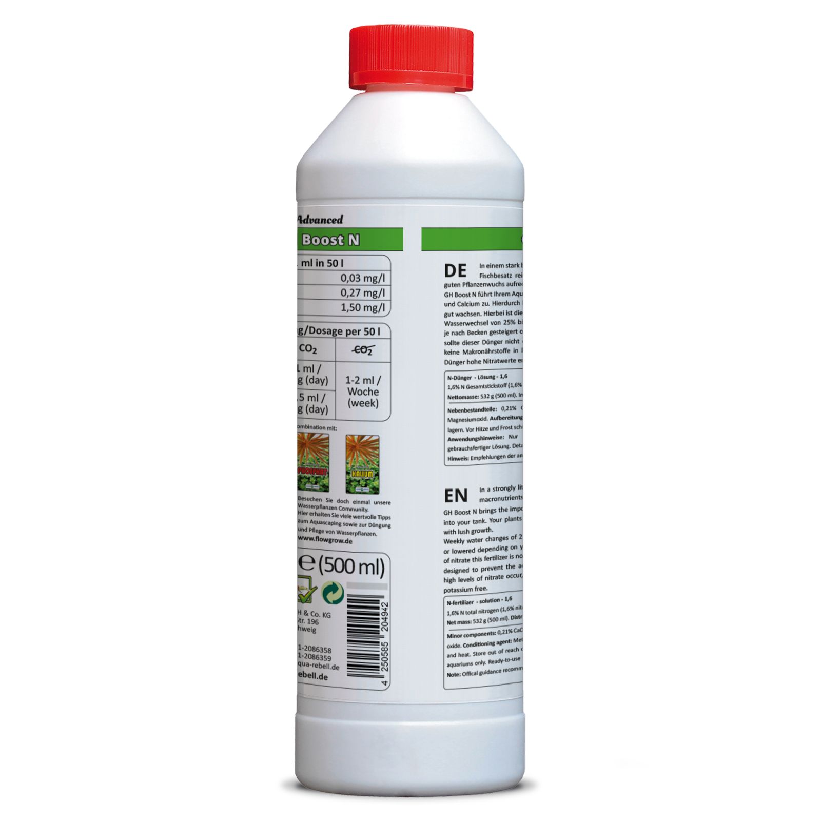 Aqua Rebell - Advanced - GH Boost N - 500 ml - back view