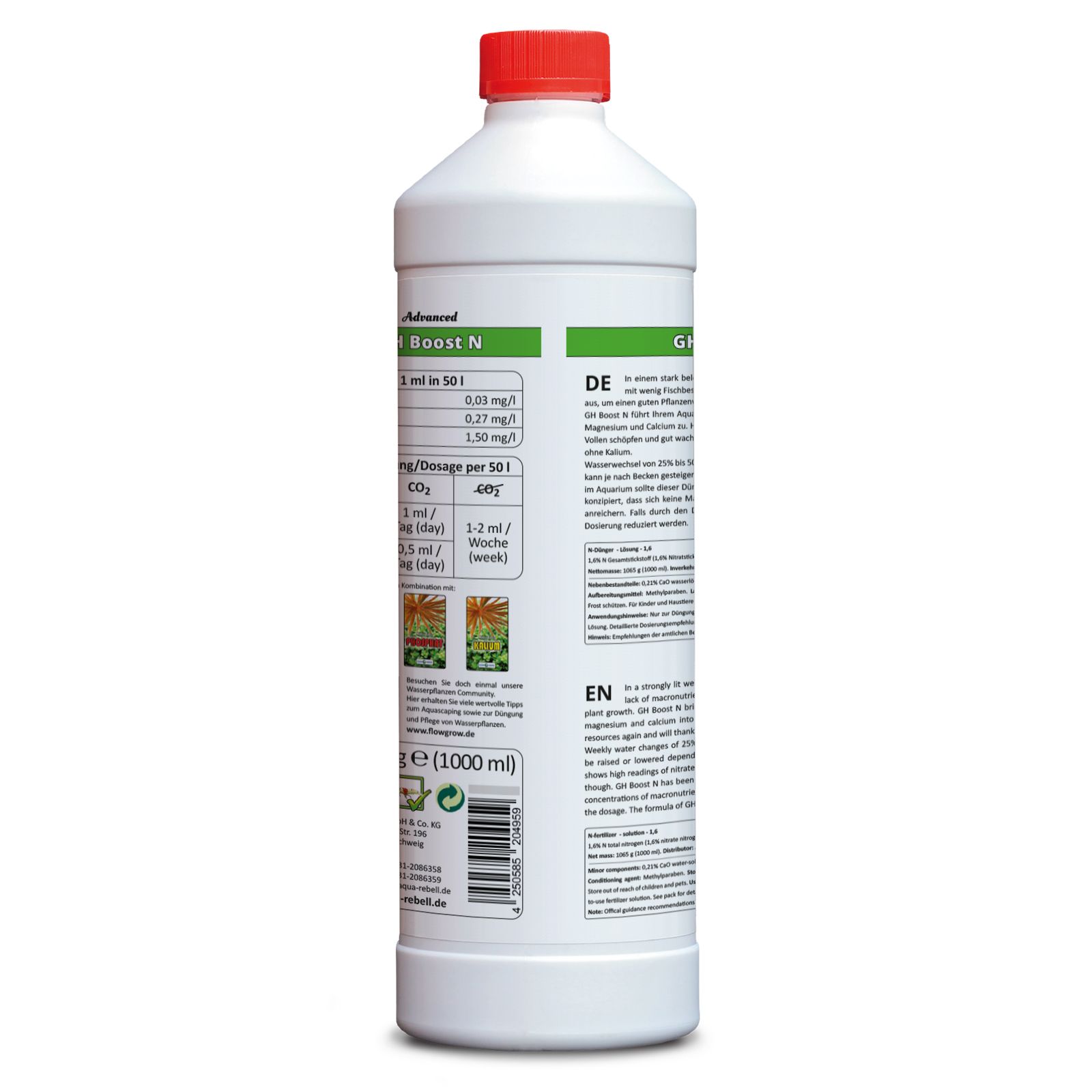 Aqua Rebell - Advanced - GH Boost N - 1.000 ml - back view
